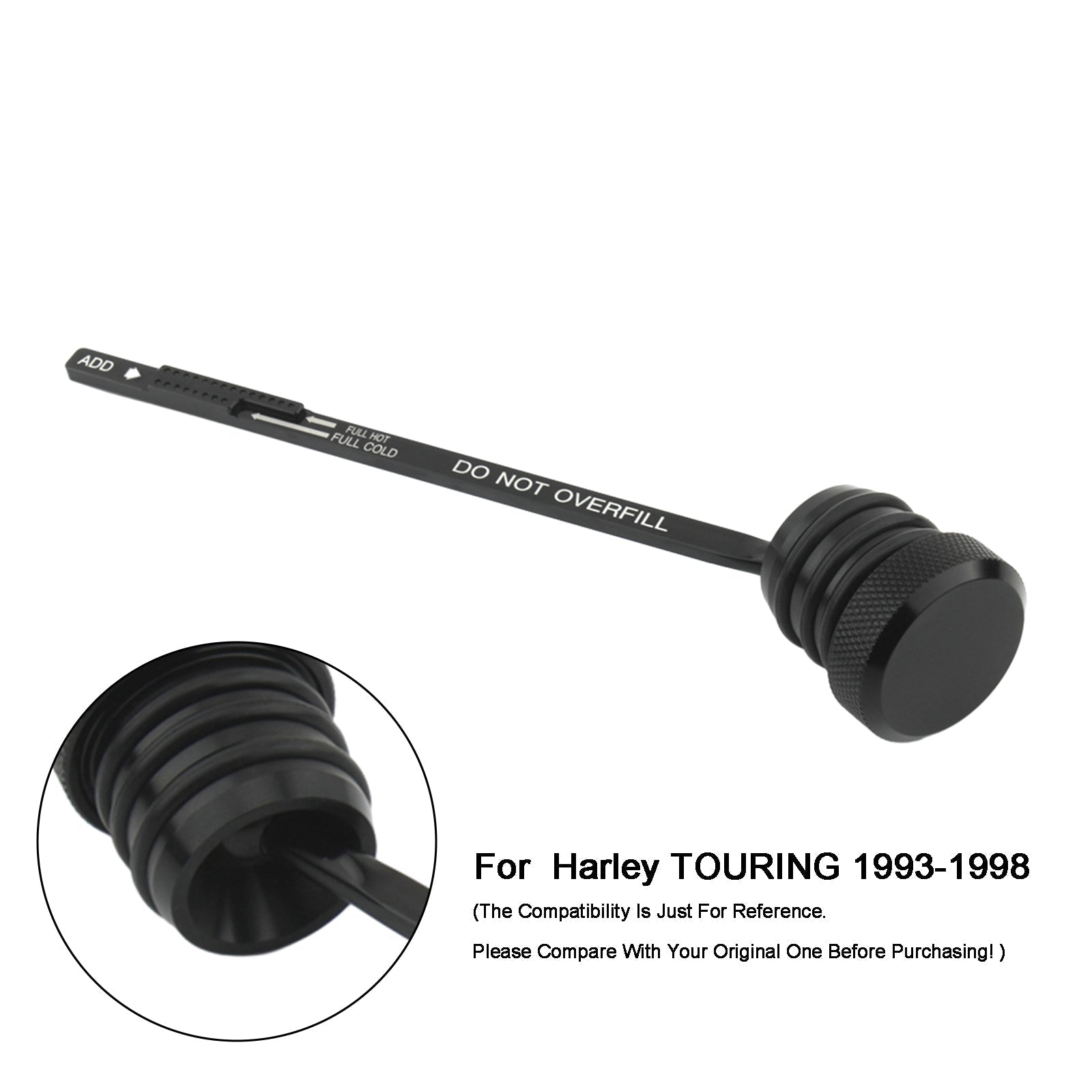 Harley Davidson FLHT FLHS FLTC Touring Oil Dipstick Tank Cap Plug 1993-1998 0710-0002