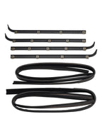 Ford Truck F150 Front Door Window Weatherstrip 4-Piece Sweep with 2-Piece Seal Belt Kit 1987-1996