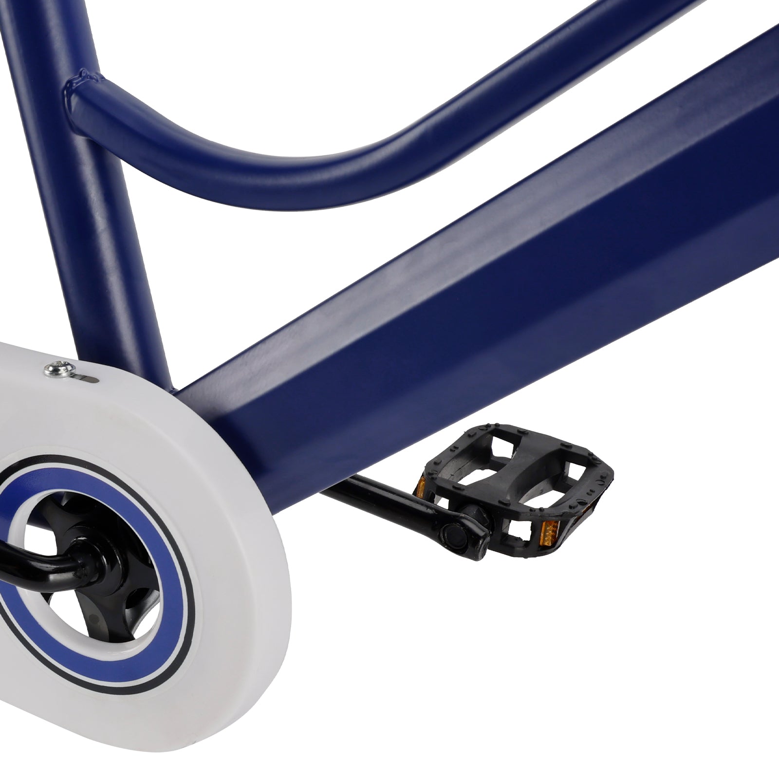 18" Junior Bike with Stabilizer Wheels and Carrier Rack for Boys and Girls - Dark Blue