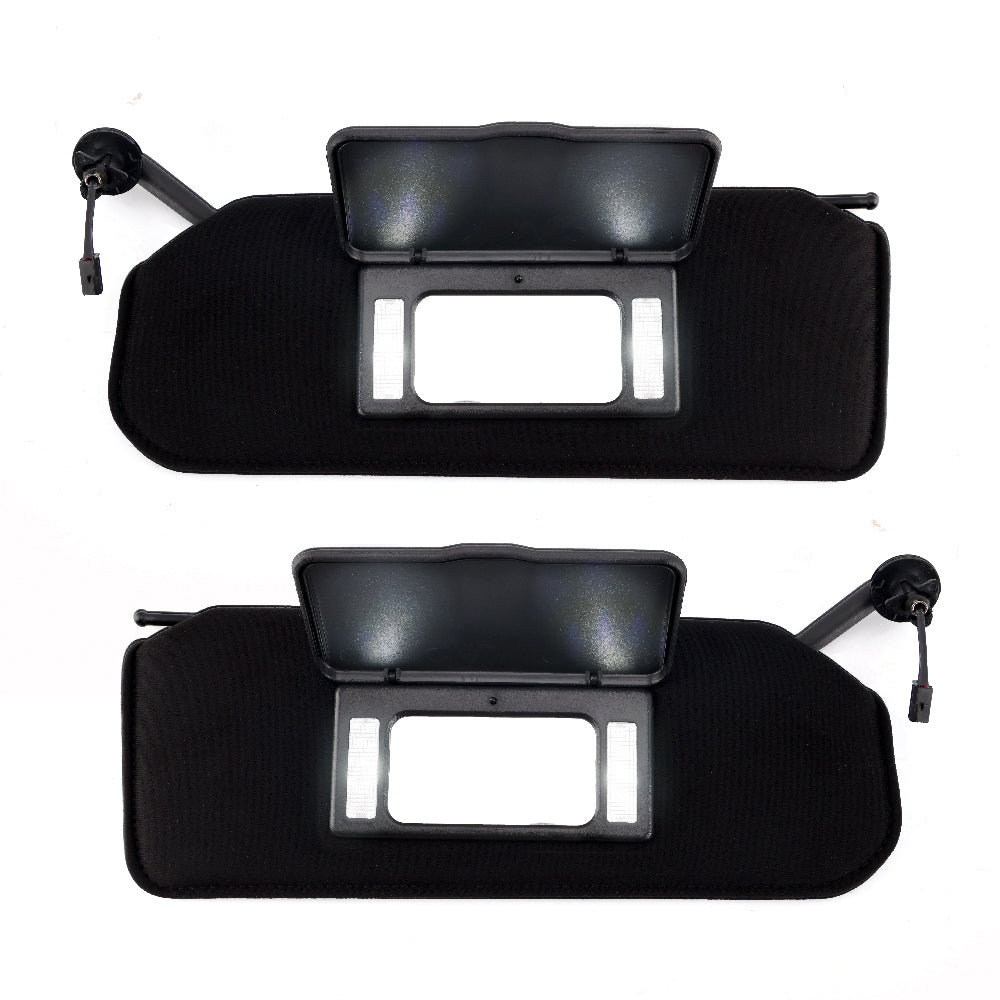 Corvette C5 Black Sun Visor Set with Vanity Mirror 1997-2004 Shaded Pair
