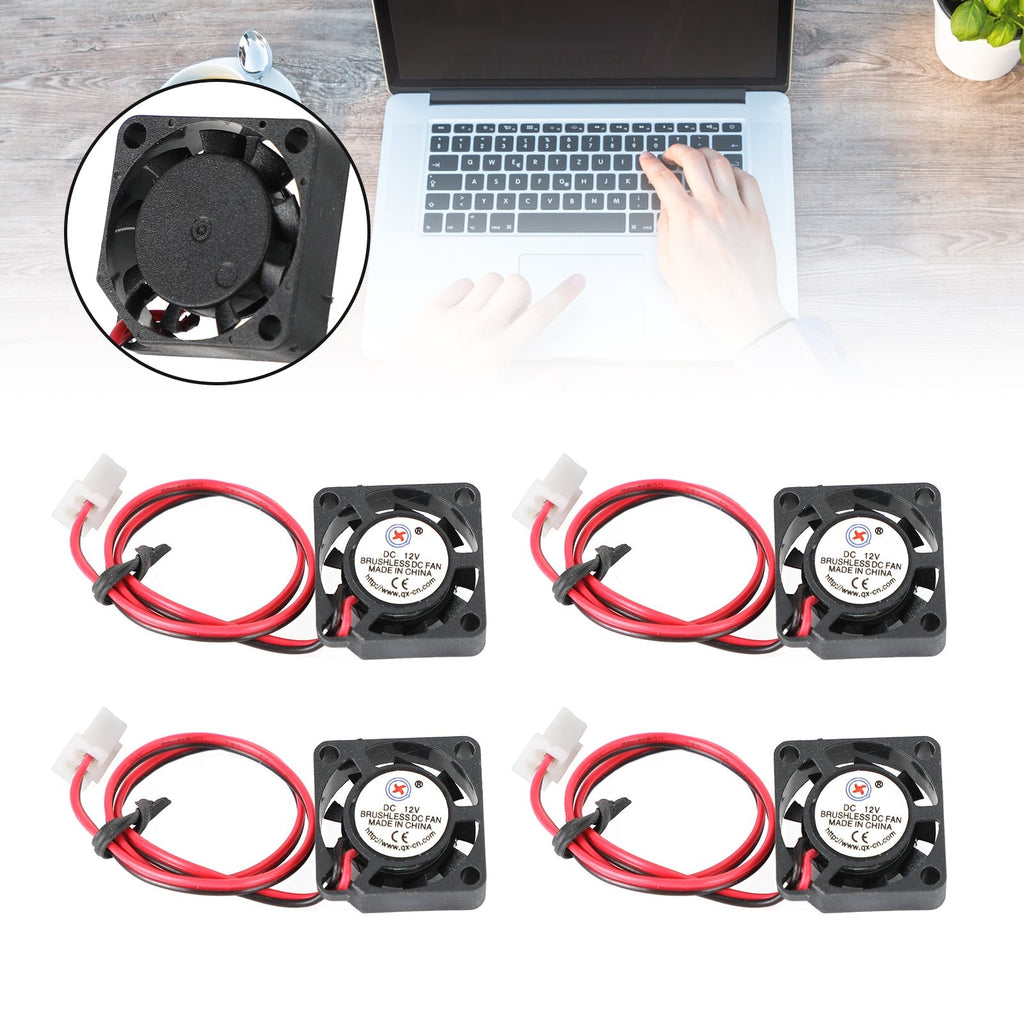 12V Brushless Cooling Blower Fan 2006 2-Pin 20x20x6mm 0.06A DC Motor