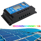 12V to 60V Solar Controller with Current Display and 0V Start PWM Street Light Control
