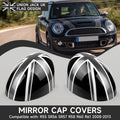 2 Piece Union Jack Power Fold Mirror Covers Compatible with MINI Cooper R55 R56 R60 CA Market