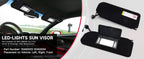 1997-2004 Corvette C5 Black Shaded Sun Visors Pair with Built-in Vanity Mirrors