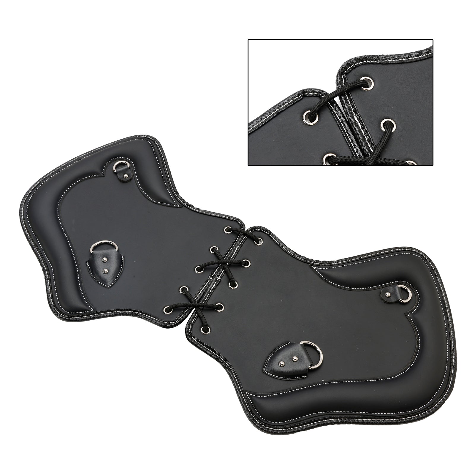 Heat Shield Saddle Protector CNC Pair for 1985-2017 Harley Touring Softail Dyna Sportster Black Brown