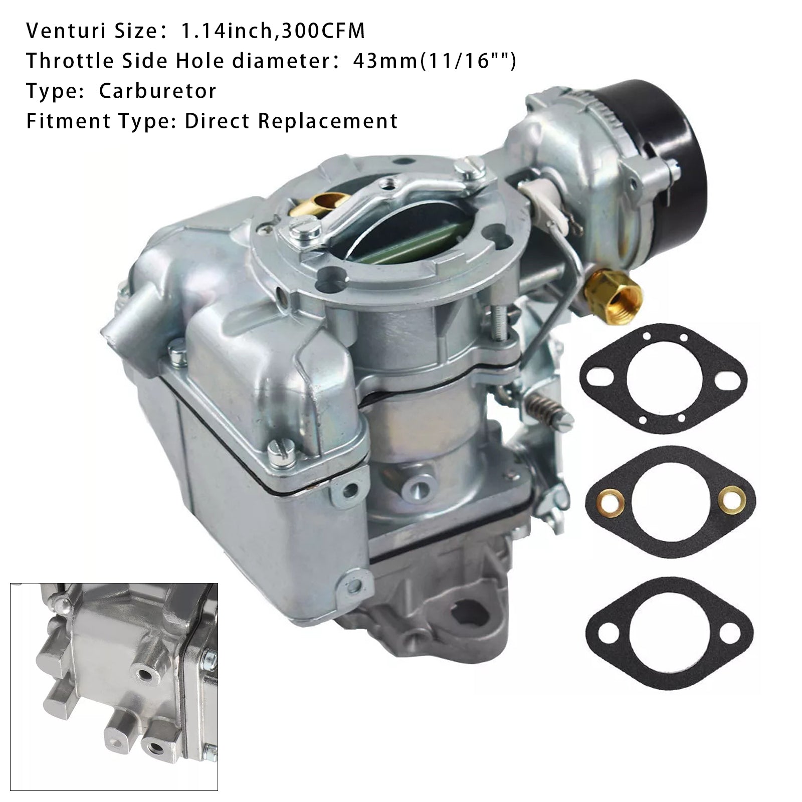 1975 1976 1977 1978 1979 1980 1981 1982 Ford Carter YF 300 CIL 6 Cyl Carburetor D5TZ9510AG