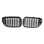 07.2015-01.2019 BMW 7 Series G11 Long-Wheel Base Pre-Facelift Black 2 Slat Front Kidney Grill Grille