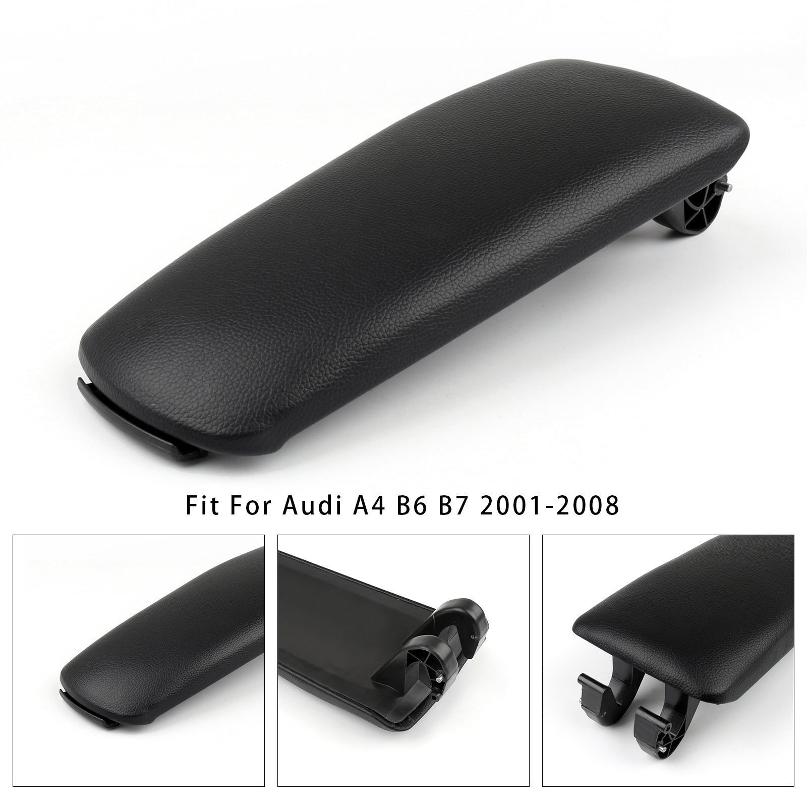 2001-2008 Audi A4 B6 B7 Center Console Black Leather Armrest Cover 8E0864245E