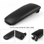 Black Leather Center Armrest Console Cover for 2001-2008 Audi A4 B6 B7 8E0864245E