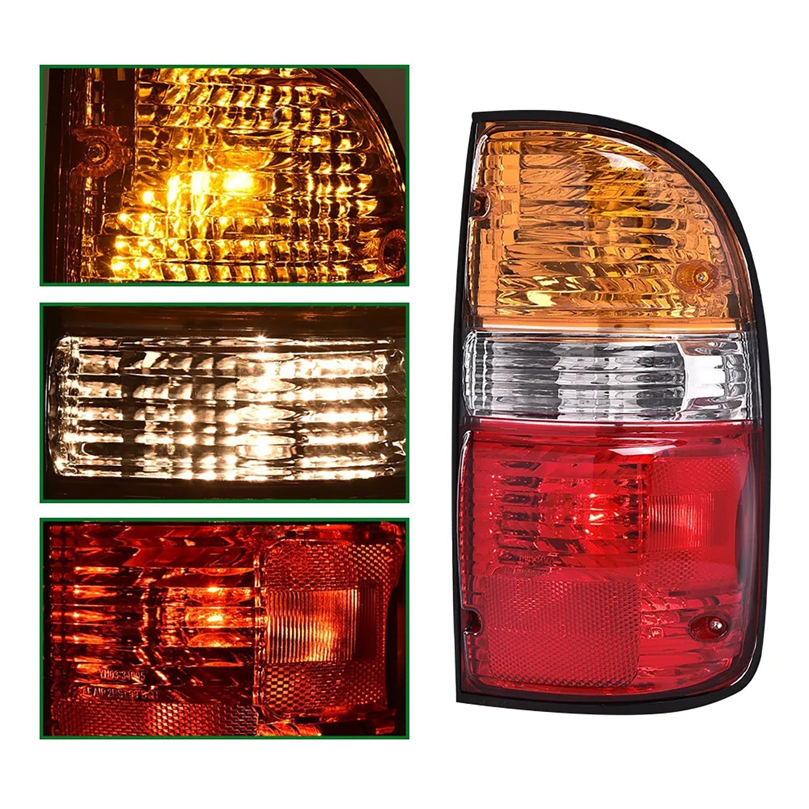 Toyota Tacoma 2001 2002 2003 2004 Rear Tail Lamp Lights Pair with Bulbs
