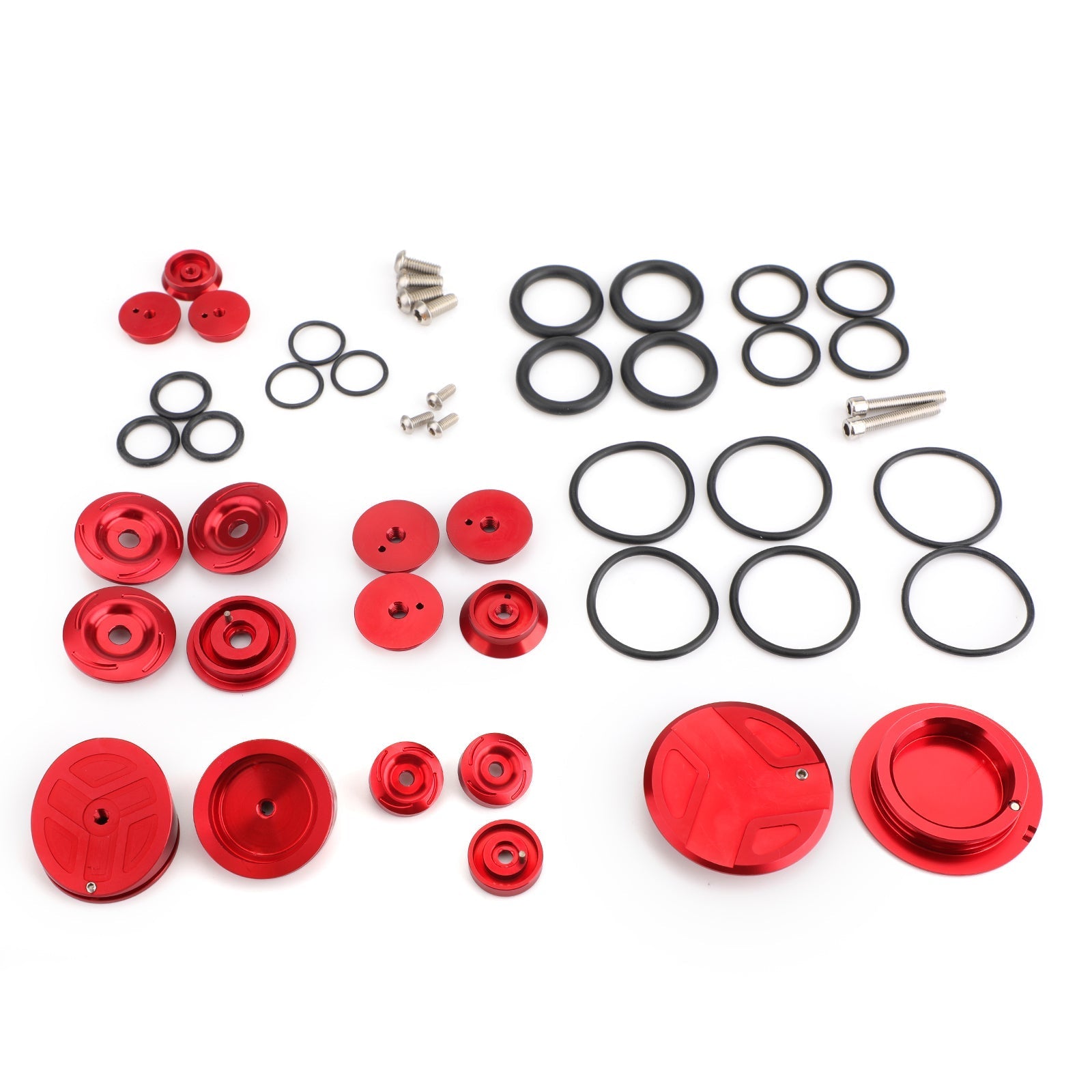 18-Piece Precision CNC Aluminum Side Frame Protection Caps for BMW R1200GS 2013-2019