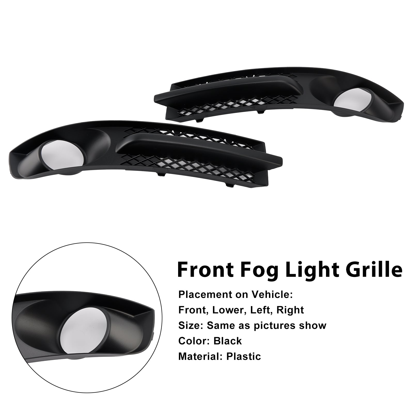 2000-2010 Volkswagen Sharan 7M Front Bumper Grille Fog Light Hole Insert