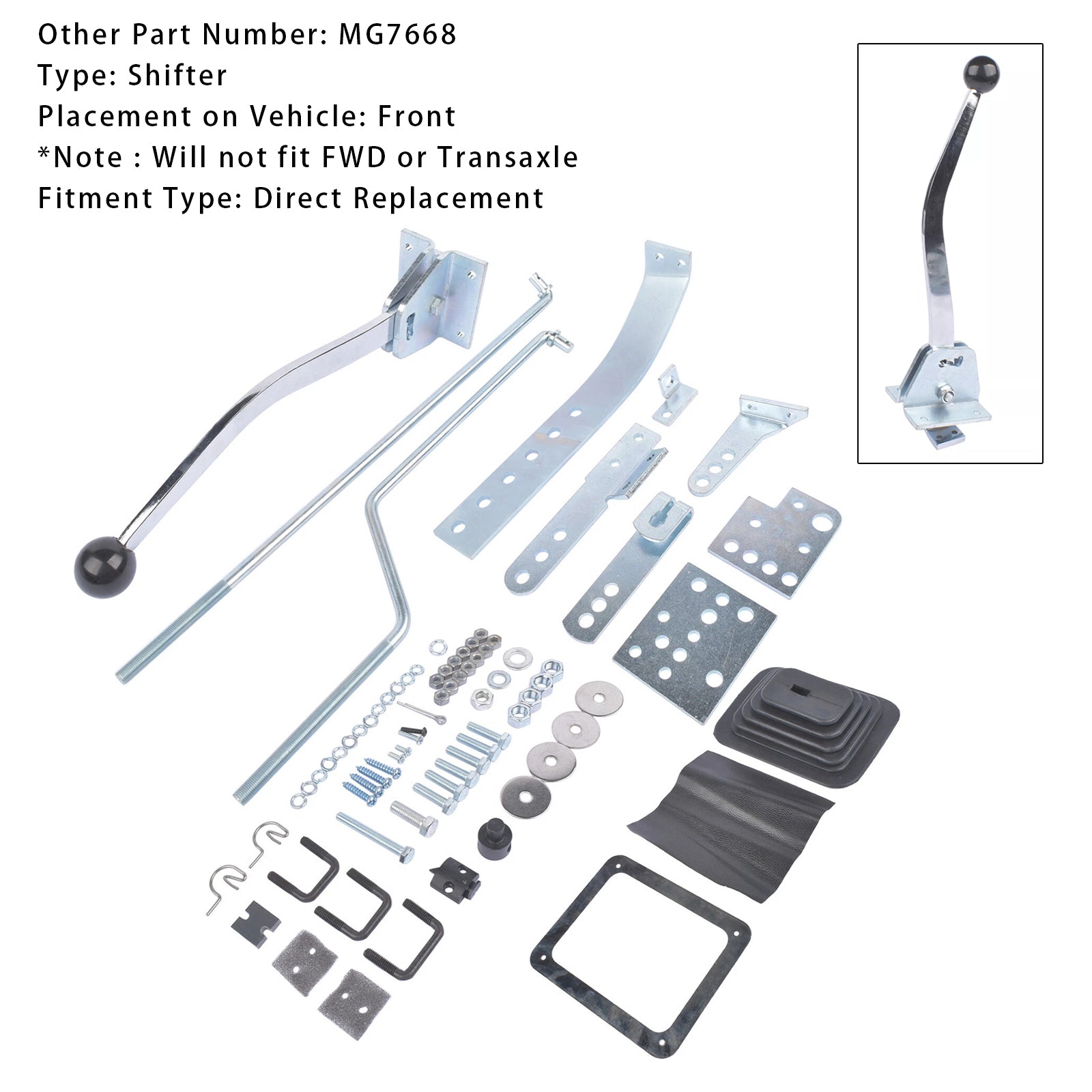 1949-1960 Pontiac Hydramatic 7668 Universal Automatic Floor Shifter Conversion Kit