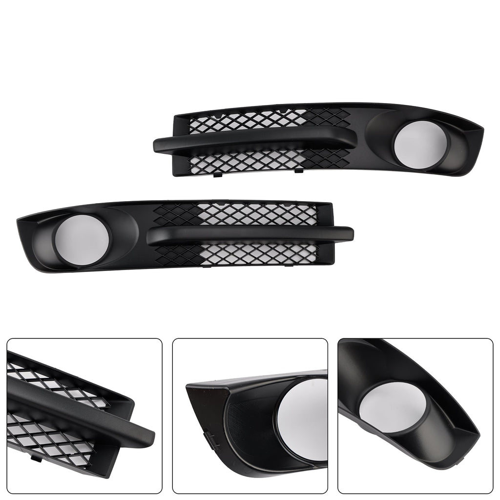 Front Bumper Fog Light Grille for 2000-2010 Volkswagen Sharan 7M with Foglight Aperture