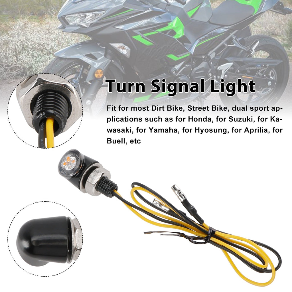 12V Universal Honda Motorcycle 8mm LED Turn Signal Light Indicator