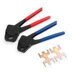 1/2" and 3/4" Pex Crimper Combo Set with Go No-Go Gauge and Angle Tool