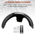 19" Front Fender Wrap ABS For Harley Touring Models Electra Street Road Glide FLHT FLHR Baggers