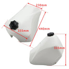1985-2005 Kawasaki KLR250 KLR 250 White 3.2 Gallon Oversized Fuel Tank