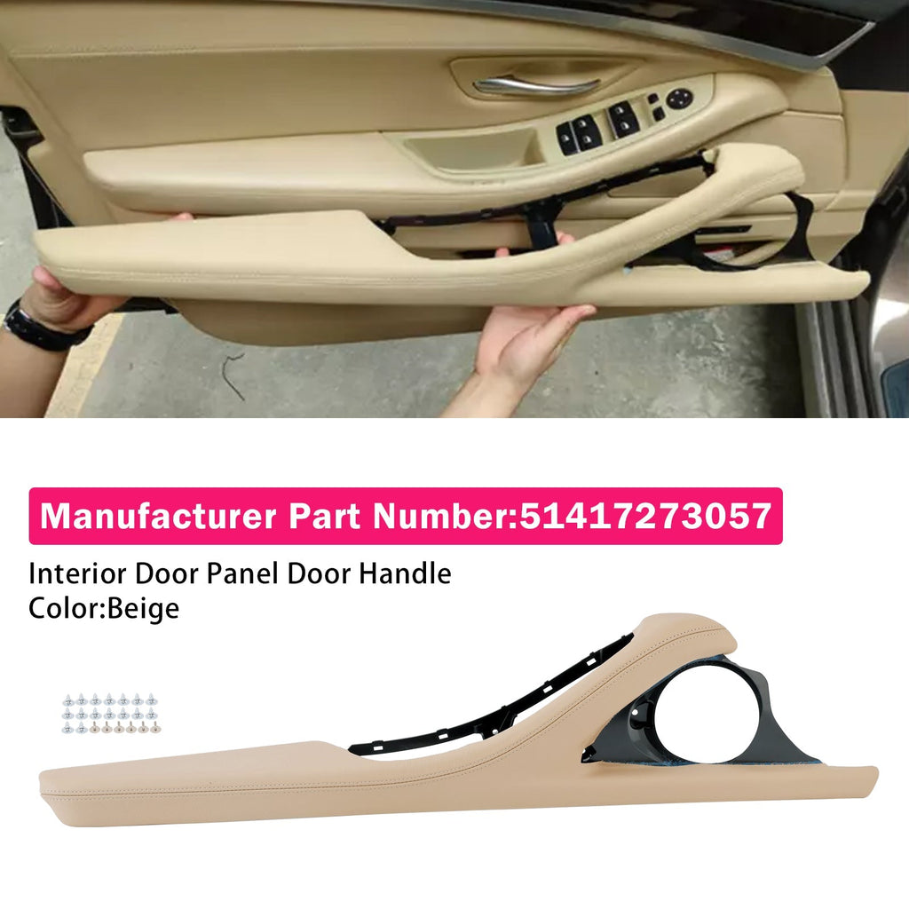 Beige Door Handle Interior Panel for BMW 5 Series F10 F11 F18 2010-2017