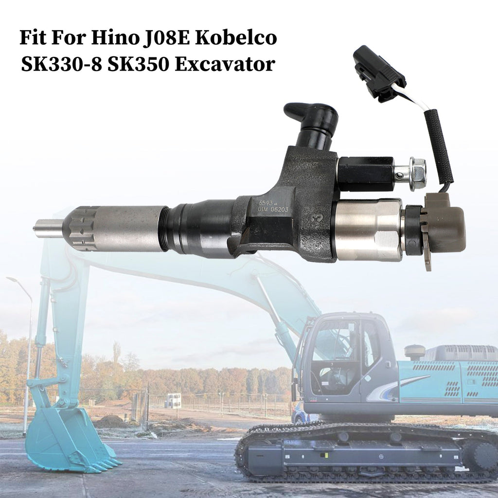 095000-6593 Diesel Fuel Injector for Hino J08E Kobelco 3.8 4.7 1984-2018 Single Unit