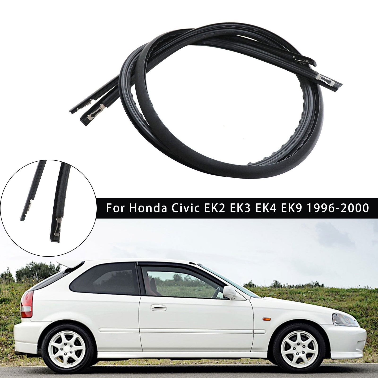 Honda Civic EK Series 1996-2000 Left Right Door Roof Side Molding Trim 74306-S03-003