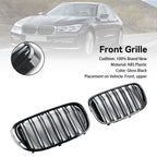 BMW 7 Series G11 Long-Wheelbase Pre-Facelift 2-Slat Black Front Kidney Grille 2015-2019