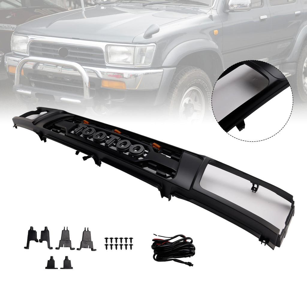 1992-1995 Toyota 4Runner Matte Black LED Front Bumper Grille Insert