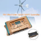 12V/24V/36V/48V/60V 60A MPPT Wind Solar Hybrid Charge Controller Panel Dual USB