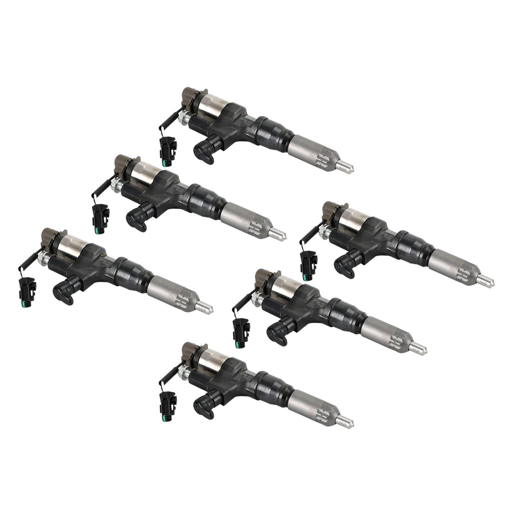 Hino J08E Kobelco 3.8 4.7L Diesel Engine 6 Piece Fuel Injector Set 095000-6593