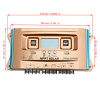 12V to 60V 60A MPPT Hybrid Wind Solar Charge Controller with Dual USB Panel Interface