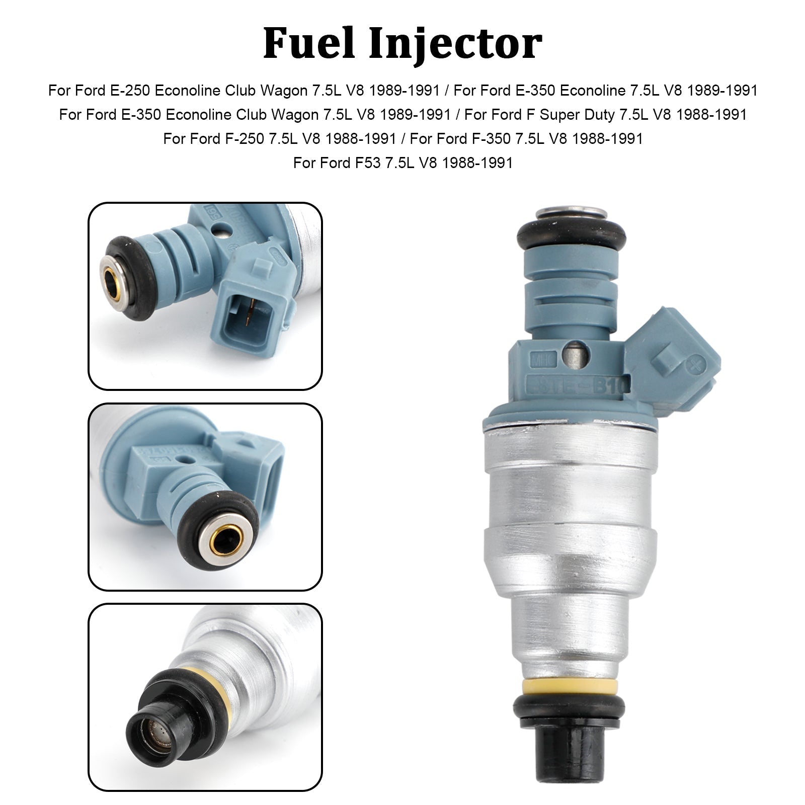 Ford E-250 E-350 7.5L V8 Fuel Injector 0280150759 1988 1989 1990 1991 OEM Replacement