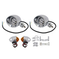 18 Headlight Lamp Spotlight Universal Coler Switch Fits Chrome For Motorcycle
