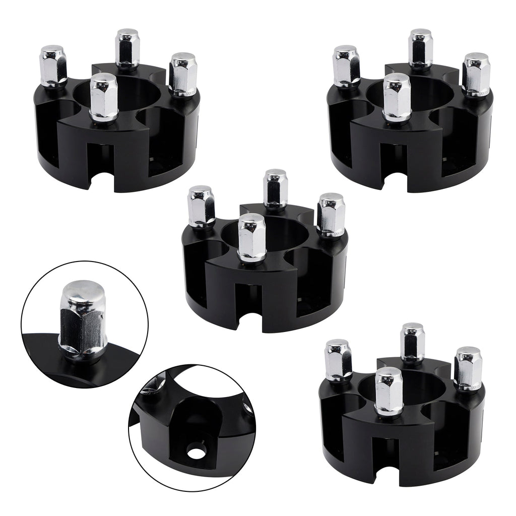 Black Wheel Spacer Kit 2" Lug Nuts Compatible Yamaha EzGo Club Car Golf Carts
