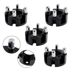 2 Inch Wheel Spacers for Golf Carts with Lug Nuts - Yamaha Club Car EzGo Black
