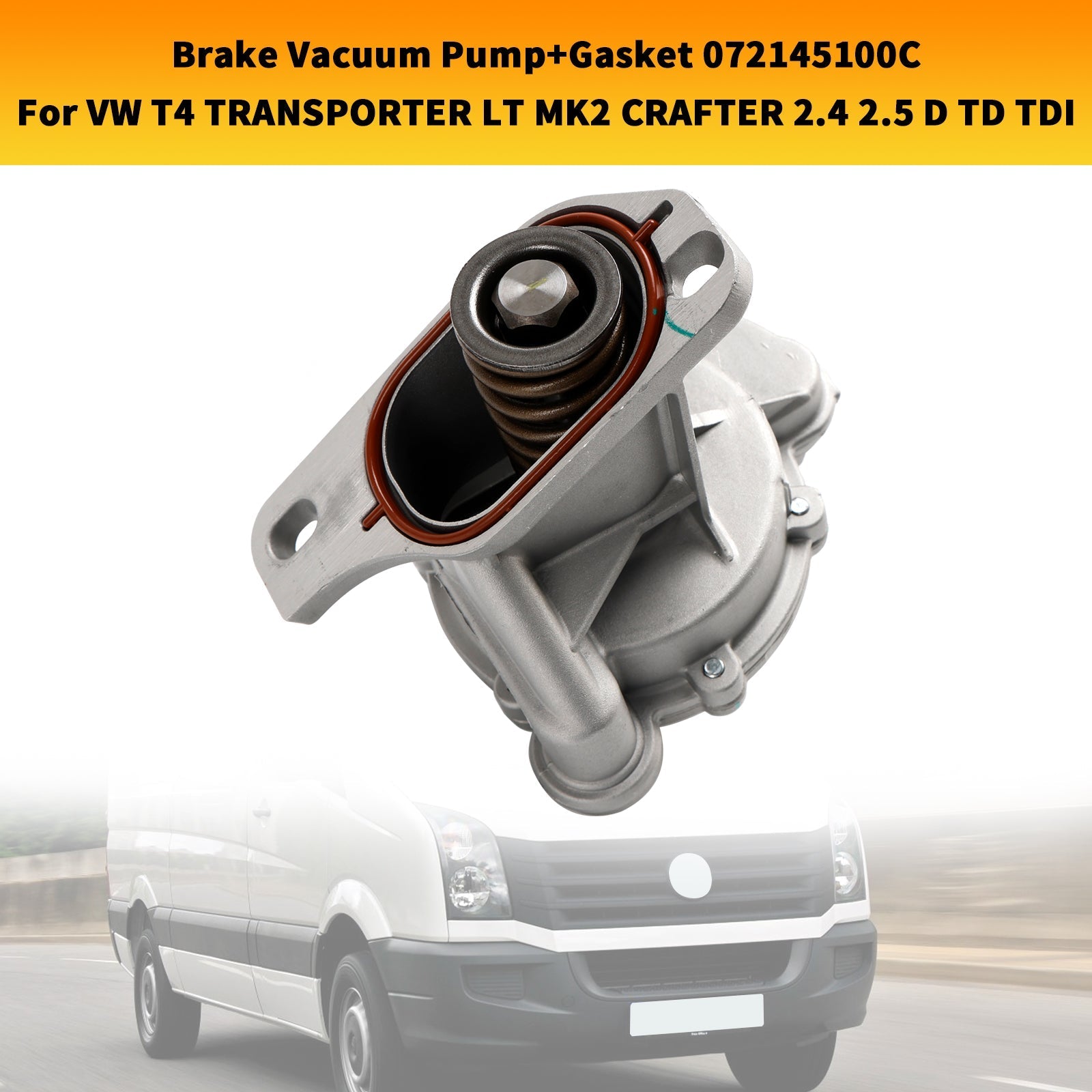 1990 to 2003 VW Transporter IV Frame Brake Vacuum Pump and Gasket 072145100C Express Delivery