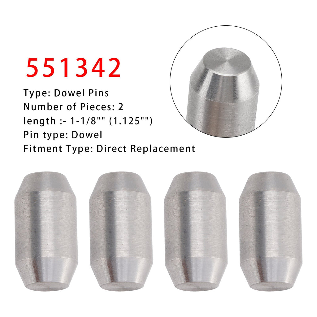 Replacement Steel Dowel Alignment Pins 551342 Engine Transmission Connection - 2 Pack