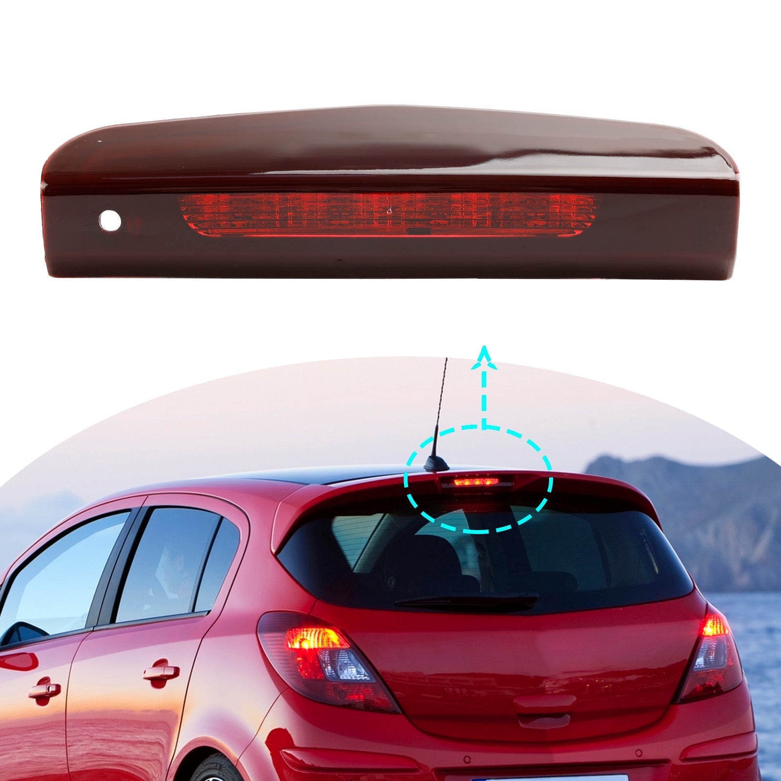 Third Brake Light Assembly 13188045 for Vauxhall Corsa D E Five Door Vehicles