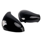 Side Mirror Covers for 07/2006-05/2015 Peugeot 207 Hatchback Bright Black Rearview Housing