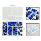 Universal Motorbike Windscreen Fairing 158-Piece Blue Fastener Bolt Clip Kit