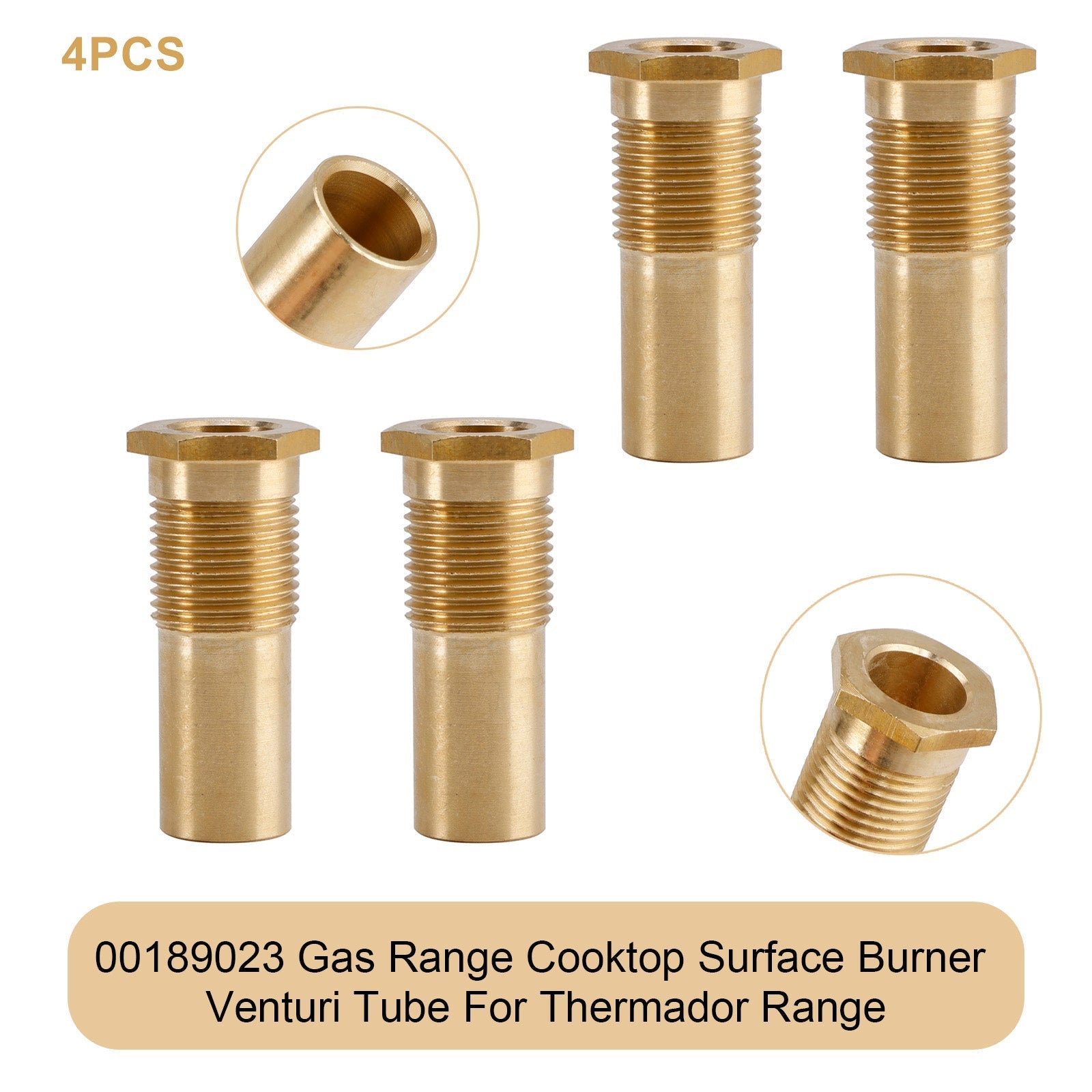 00189023 Thermador 4PCS Gas Cooktop Surface Burner Venturi Tube Assembly