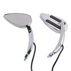 1990-2021 Harley Electra Street Road Glide Chrome LED Turn Signal Mirrors