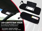 1997-2004 Corvette C5 Black Shaded Sun Visors Pair with Built-in Vanity Mirrors