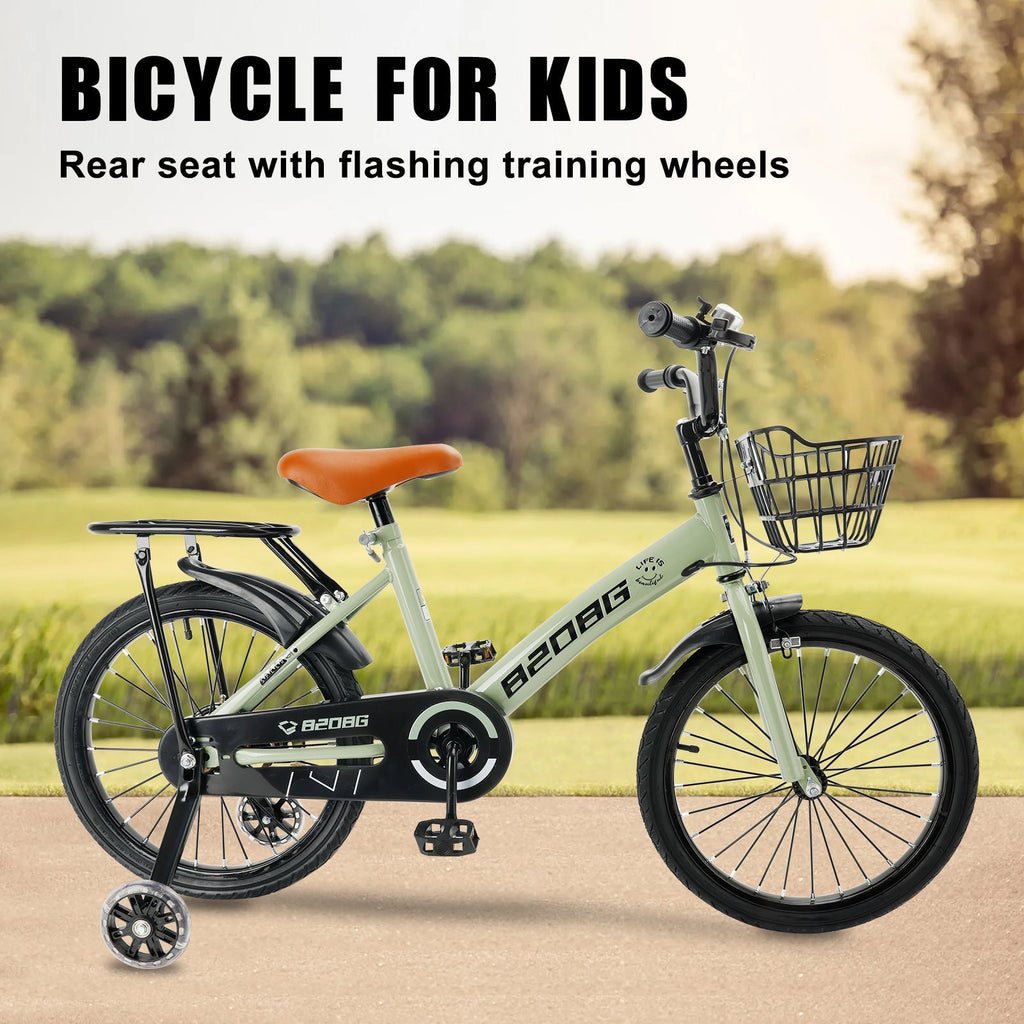 18 Inch Children's BMX Bicycle with Stabilizer Wheels Designed for Ages 7-9