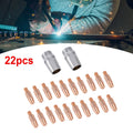 Miller Spoolmate 100/185/3035 Spool Gun Consumables: 20 Contact Tips + 2 Nozzles 186405
