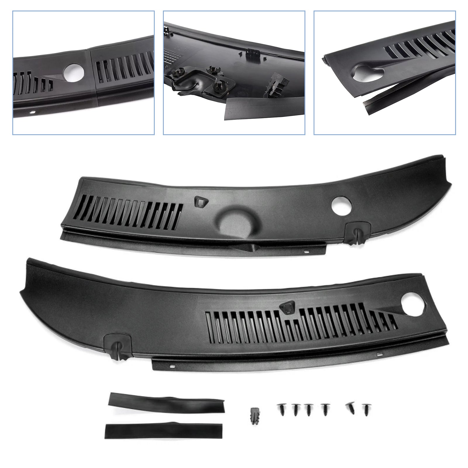 OEM Ford Mustang Bullitt GT 2001 Right and Left Hand Cowl Panel Windshield Wiper Grille 3R3Z6302228AAA