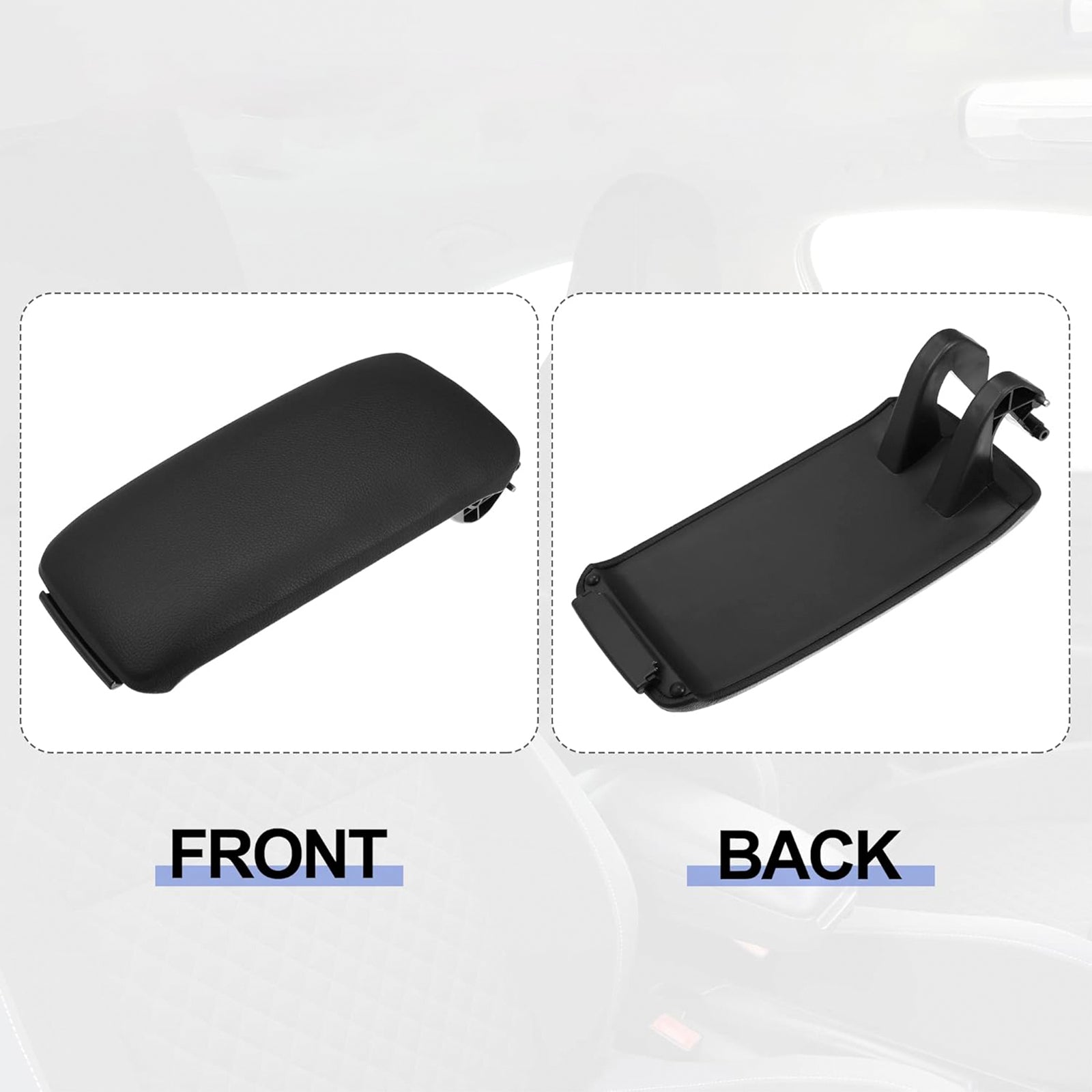 2001-2008 Audi A4 B6 B7 Center Console Black Leather Armrest Cover 8E0864245E