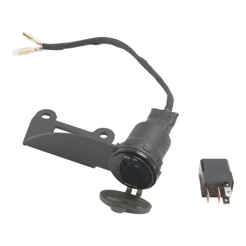 Fast Charging 12V USB-C Socket Adapter for Honda Rebel CMX300 CMX500 2022-2024