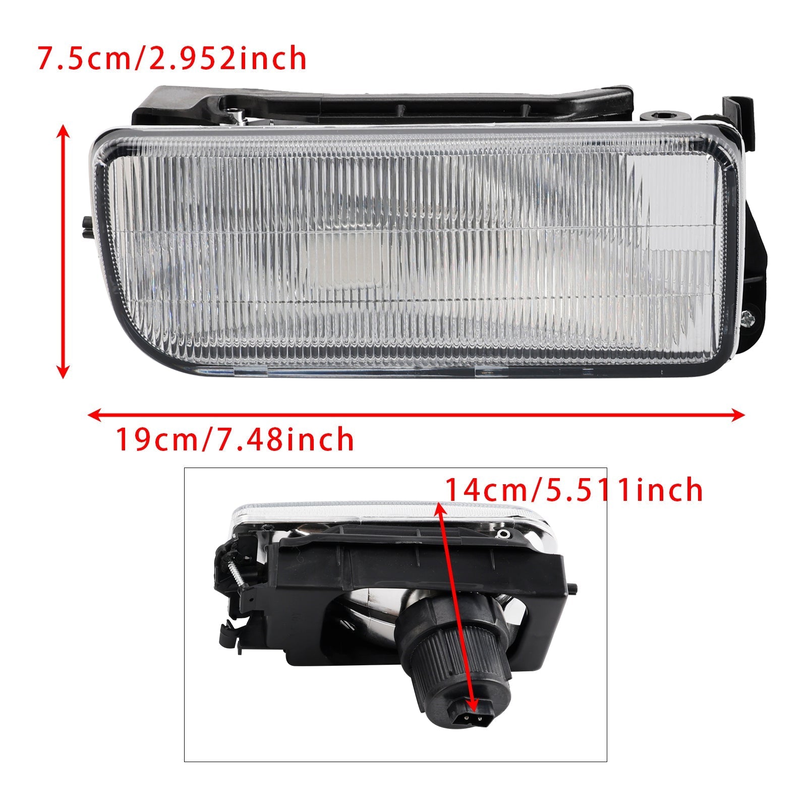 1992-1998 BMW E36 3-Series Pair Front Bumper Fog Light Without Bulbs