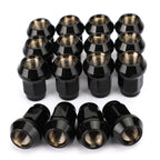 16 Piece 3/8" 24 Tapered Black Lug Nuts Compatible with Polaris Ranger RZR Sportsman XP