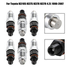 6PCS Fuel Injectors 23600-19075 Compatible with Toyota HZJ105 HZJ75 HZJ78 HZJ79 1990-2007